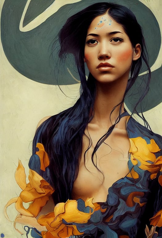 prompthunt: model actress Sonoya Mizuno, painted by James Jean and Peter  Mohrbacher and Van Gogh,