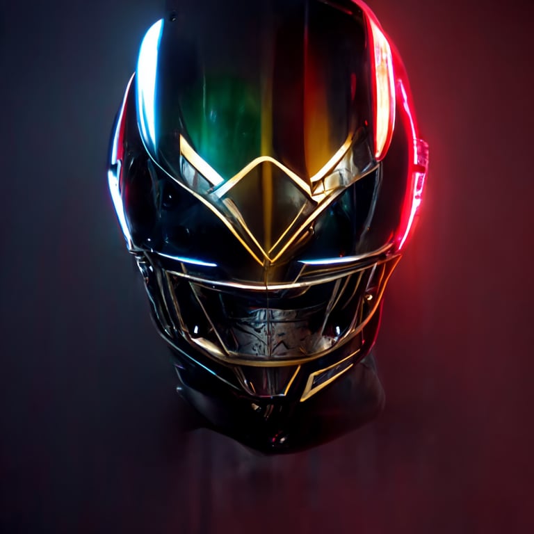 Black Power Ranger Motorcycle Helmet