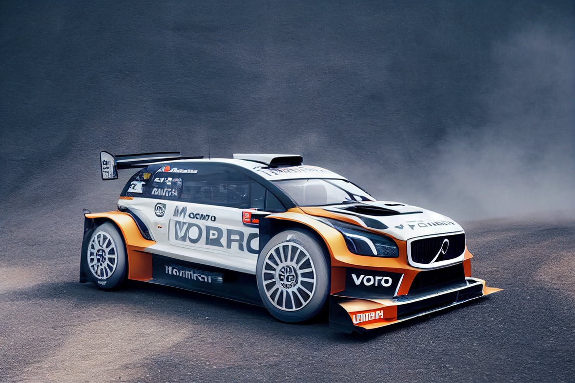 prompthunt: modern Volvo WRC rally concept