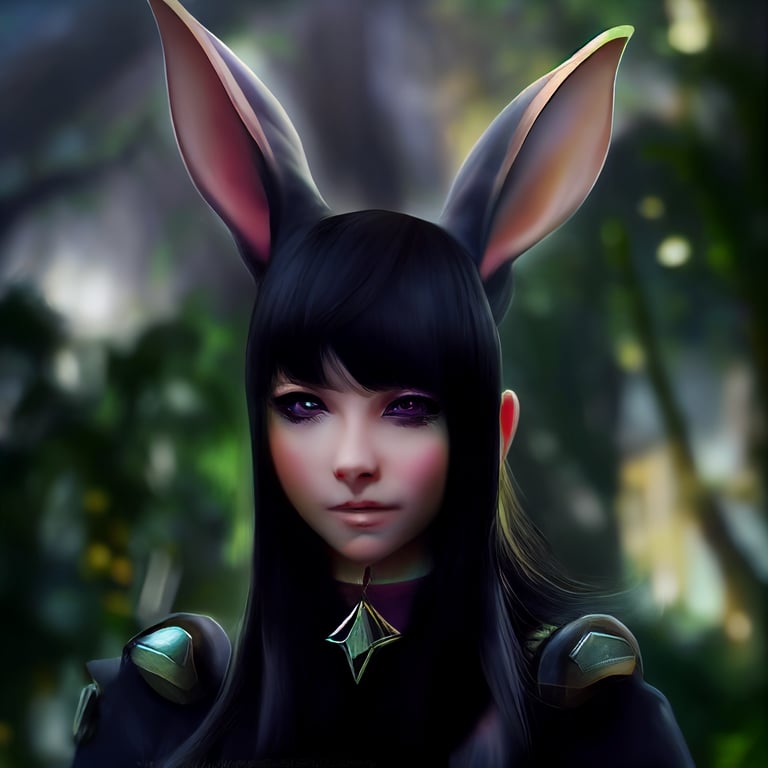 prompthunt Viera, FFXIV, rabbit ears, final fantasy xiv, woman with