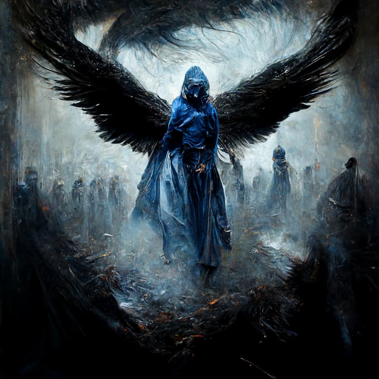 Evil Blue Eyes In The Dark