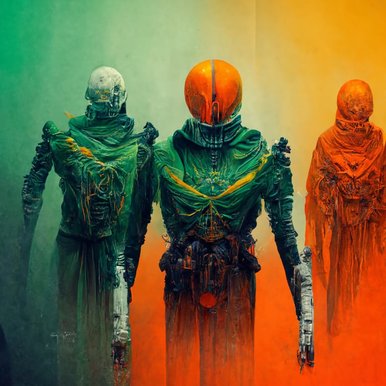 prompthunt destiny 2 headless ones by giger. high detail, orange