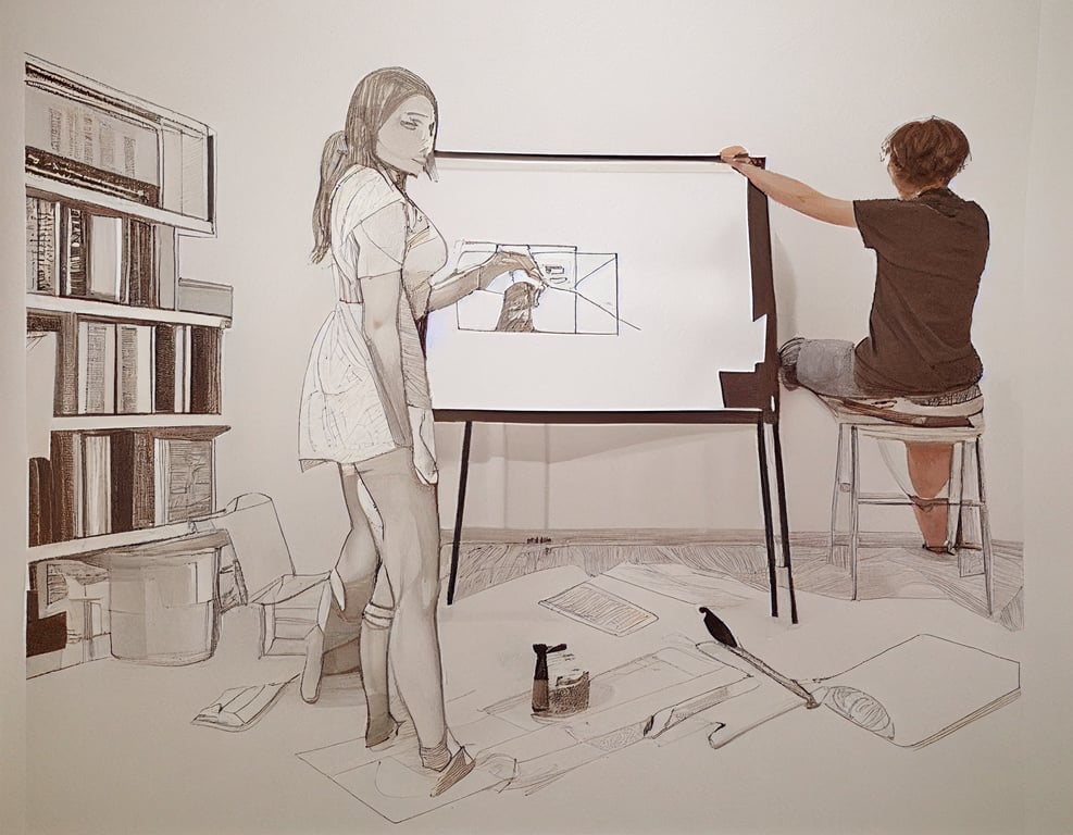 prompthunt: subject study by Karla Ortiz , technical drawing, flat ...