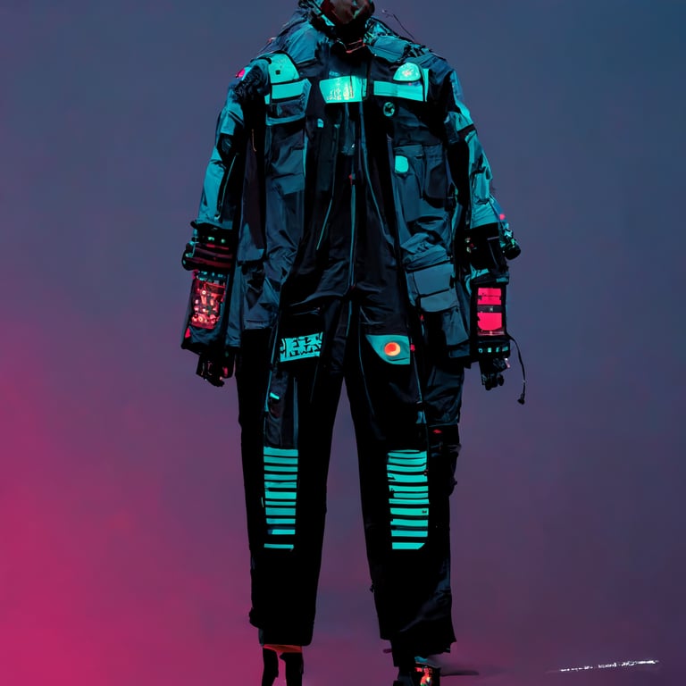 prompthunt: japan cyberpunk outfit neon men night