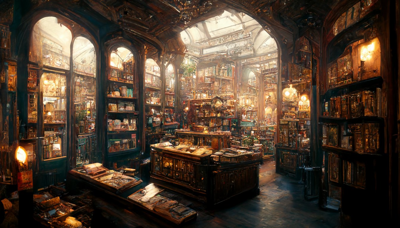 prompthunt beautiful ancient Victorian bookstore, ultrarealistic, 4k