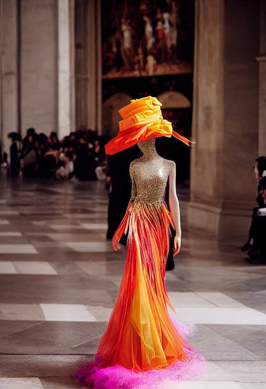prompthunt: Avant-garde, Avant-garde photoshoot, La Scala, Milan Cathedral,  Milan, Haute Couture style dress, long train, very detailed, glitter,  diamonds, for fashion week, street, Milan, street photoshoot, Mini Skirt,  neon colors, candy colors,