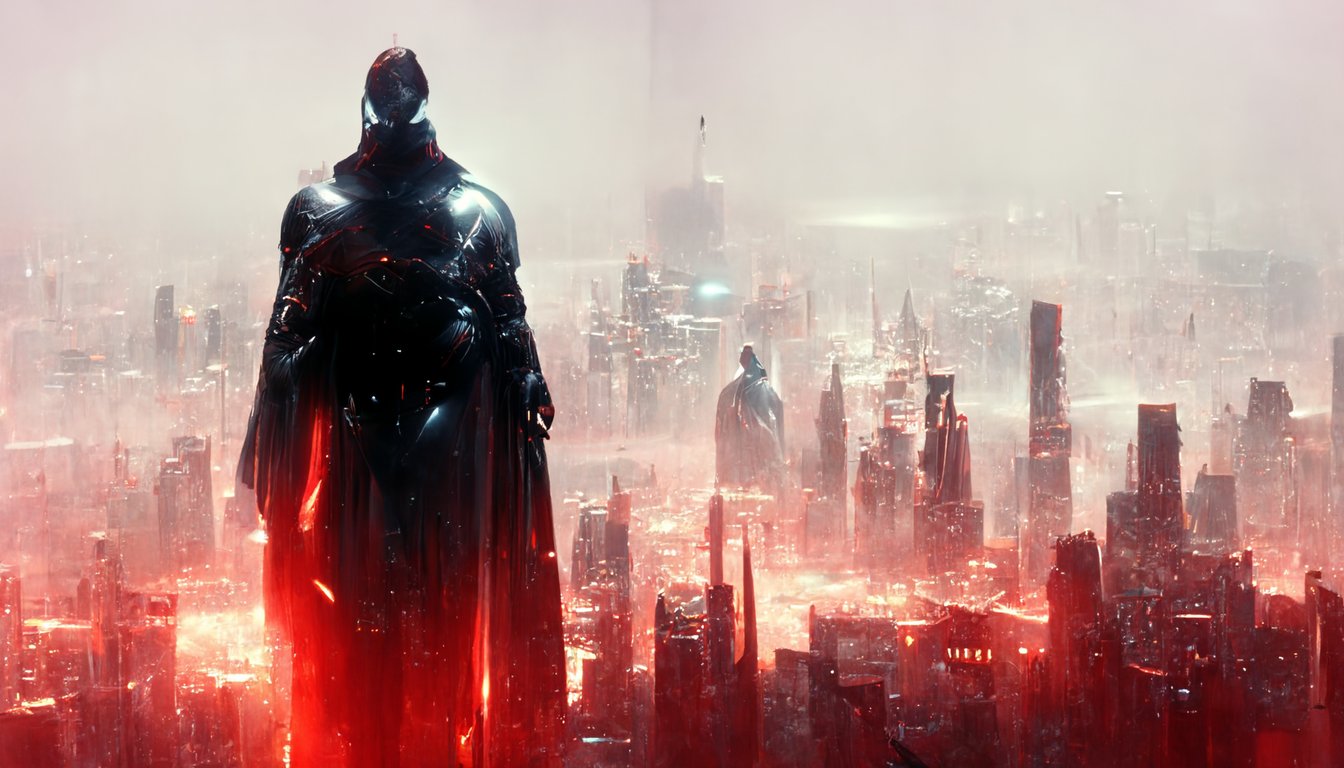 prompthunt: Batman, surrounded by fog in dim red light, cinematic lighting, unreal engine 5, 8k render, ultra-realistic, wide angle shot, intricate details, cinematic, dramatic, edge lighting, Accent Lighting, volumetric lighting, ultra