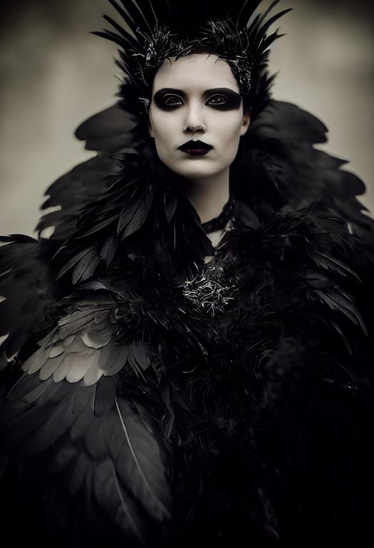 raven feather dress