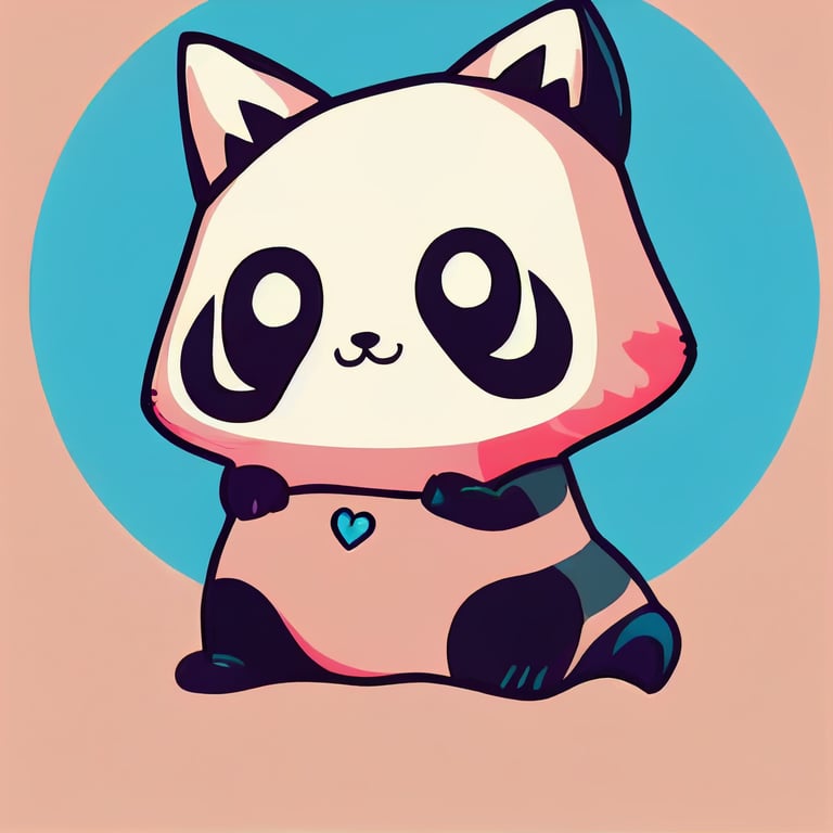 Kawaii chibi cute panda | Postcard