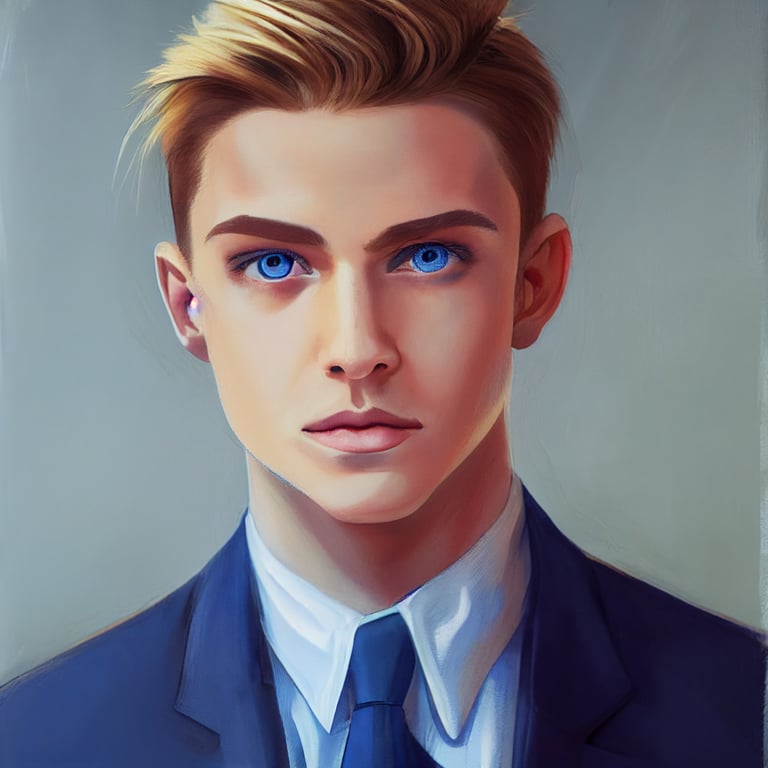 Premium AI Image  A man with blue eyes and a shirt