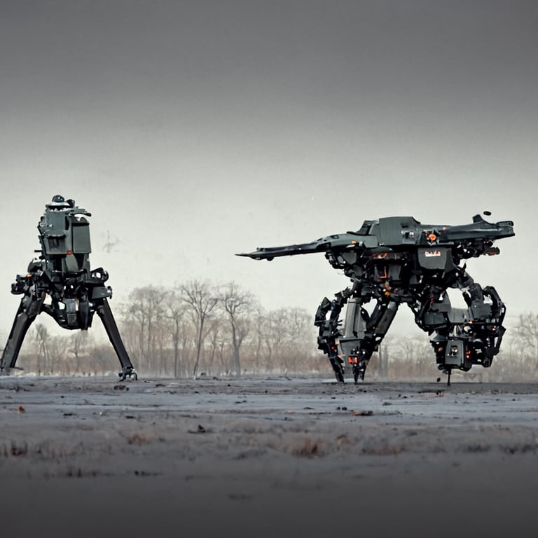 prompthunt: sci fi war machines with legs, robust design, realistic, very  detailed