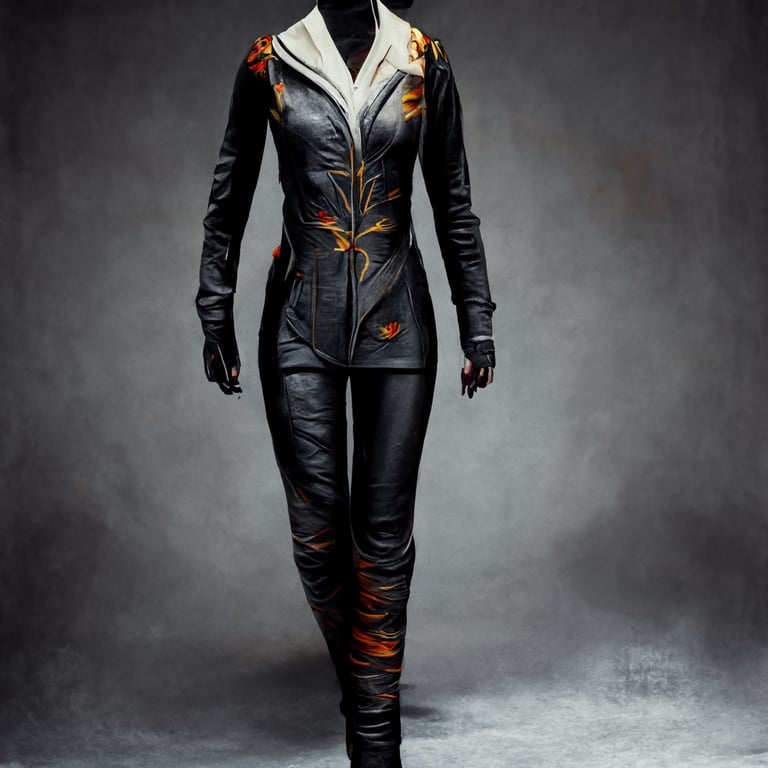 prompthunt: Katniss Everdeen Black MockingJay suit, realistic