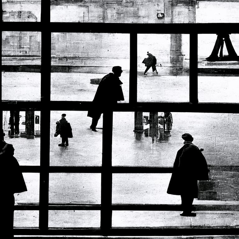 prompthunt: decisive moment , Behind the Gare Saint Lazare by Henri Cartier  Bresson