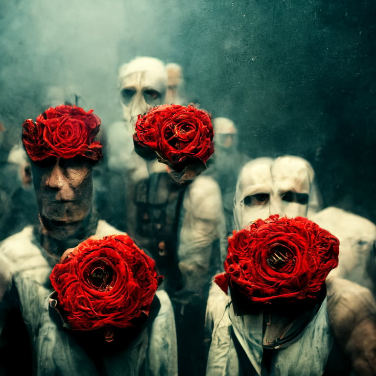 prompthunt: Rammstein band with roses