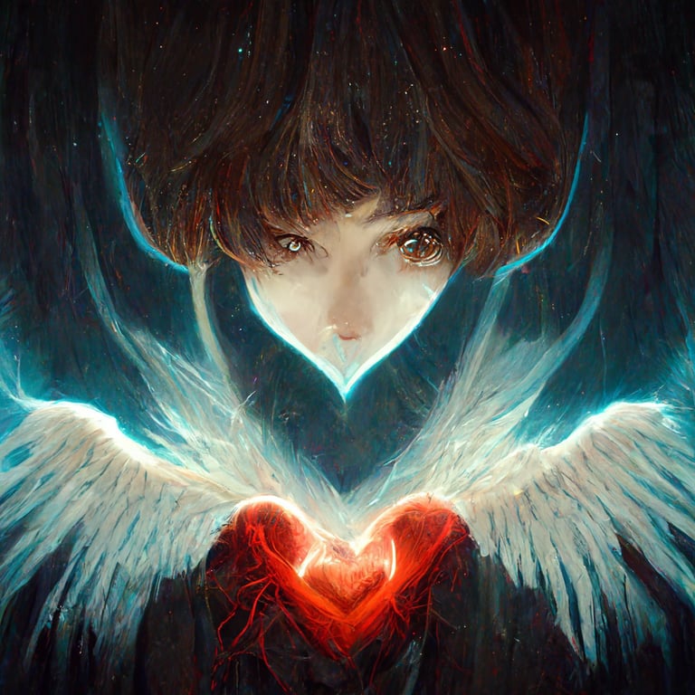 prompthunt change of heart, yugioh, angel