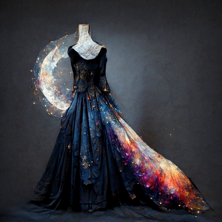 prompthunt fantasy dress inspired by the night sky