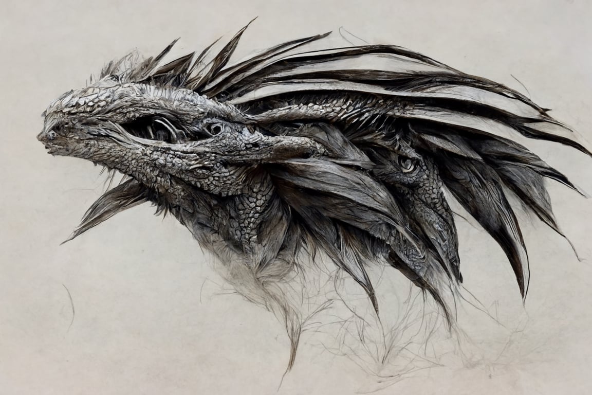 prompthunt: dragon sketch, realistic, hyper detailed, detailed ...