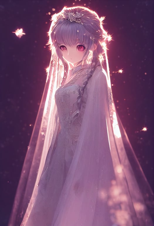 prompthunt hyperdetailed anime girl dressing in gorgeous crystal