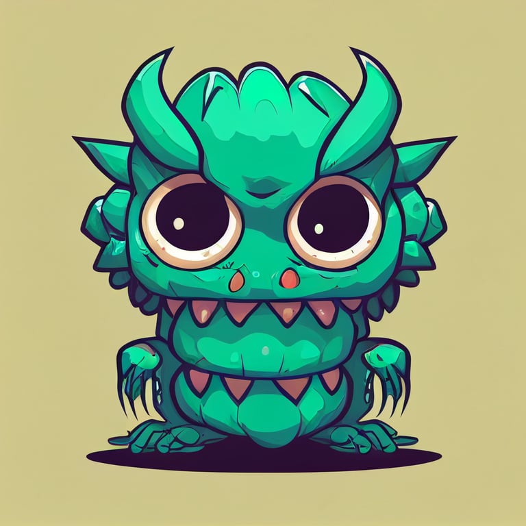 prompthunt: Symbol Vector Cute monster ????‍♀️, chibi, T-shirt ...