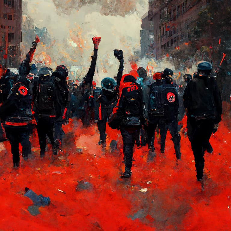 prompthunt: antifa riot
