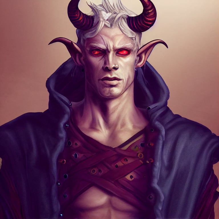 prompthunt: tiefling male