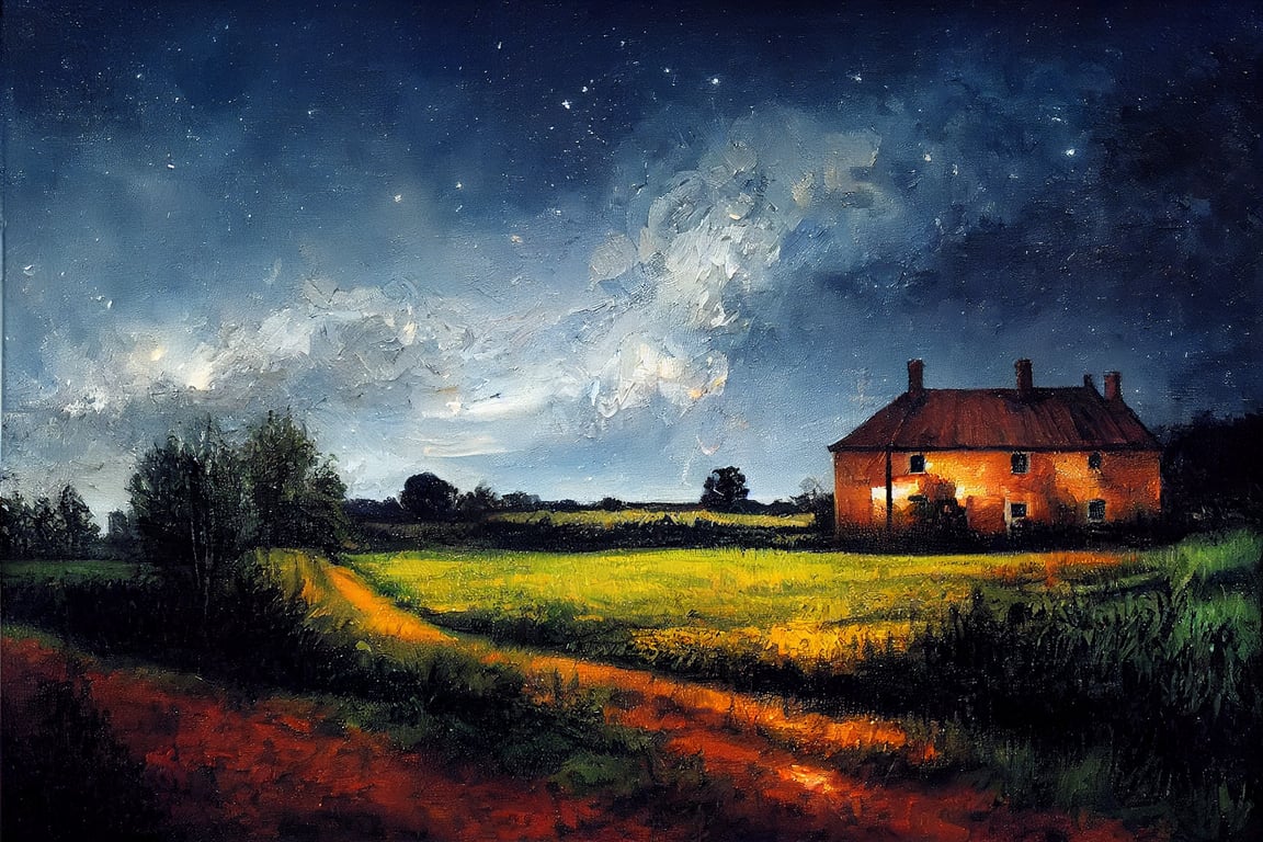 night paintings realistic