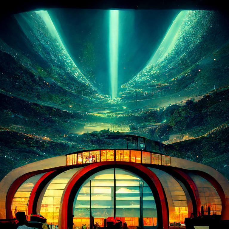 solarpunk movie theater