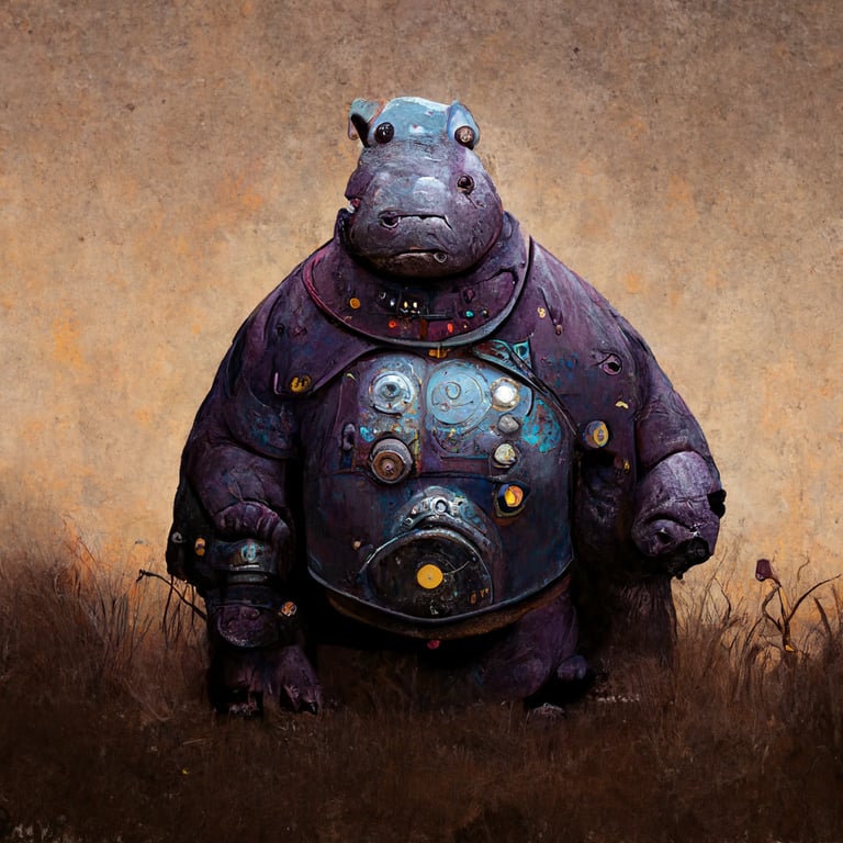 prompthunt: hippo man gruff artificer giff