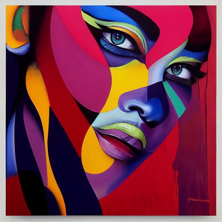 Create an Abstract Painting with an Easy Face Follow these 5 Simple Steps!