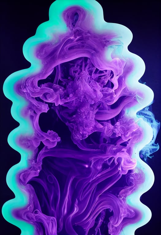 prompthunt ectoplasmic spectre purple green slime background