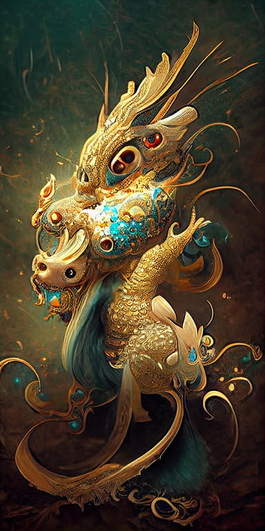 Ancient Chinese Dragon Art Wallpaper