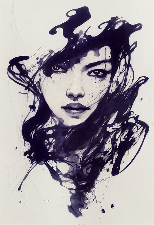 Ink Painting Face
