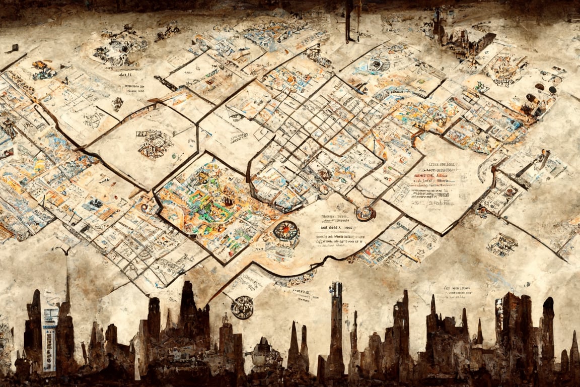 , st. louis city map, fallout video game map, dungeons and dragons urban city map, post-apocalyptic, table top,