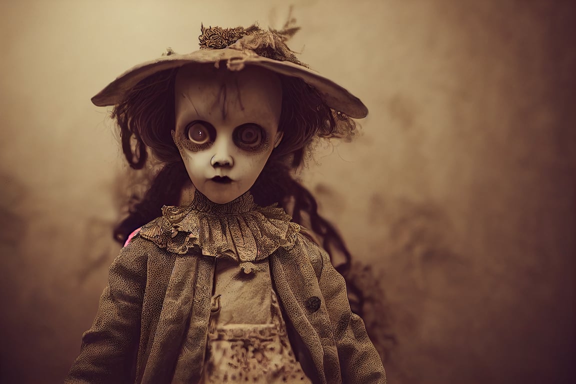 Creepy doll store shop