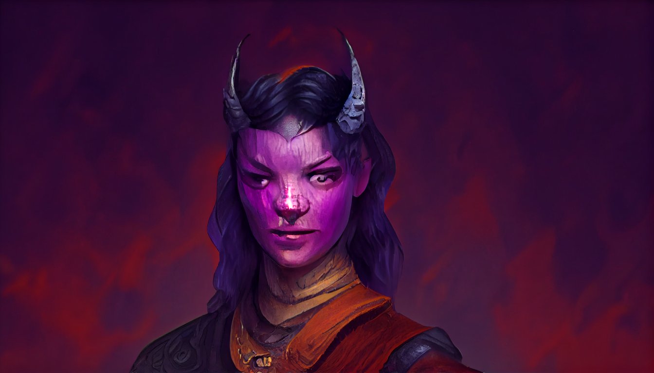 dungeons and dragons purple tiefling
