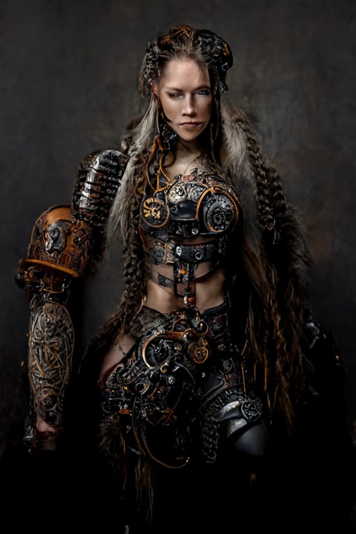 steampunk warrior woman
