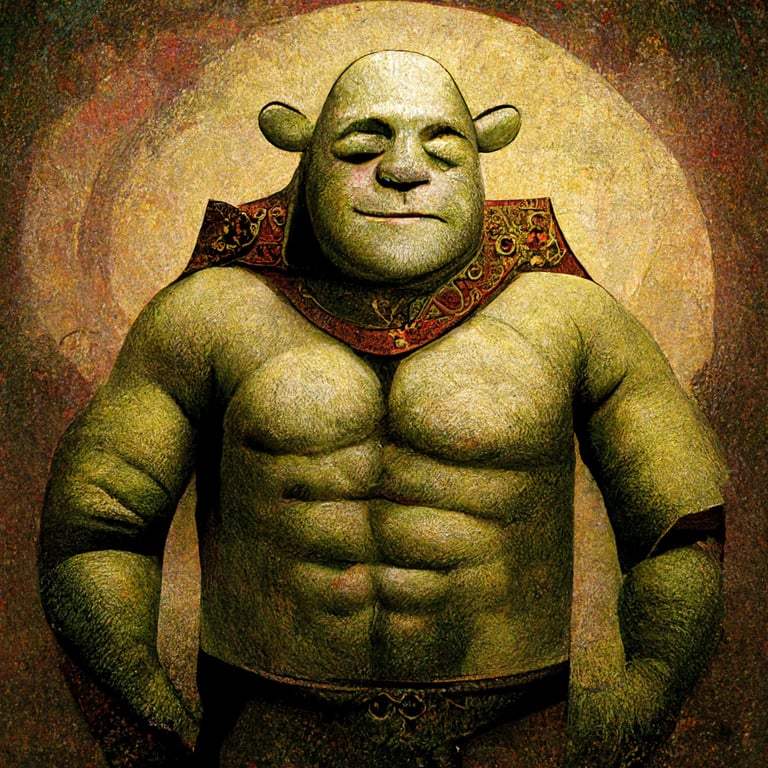 shrek with abs