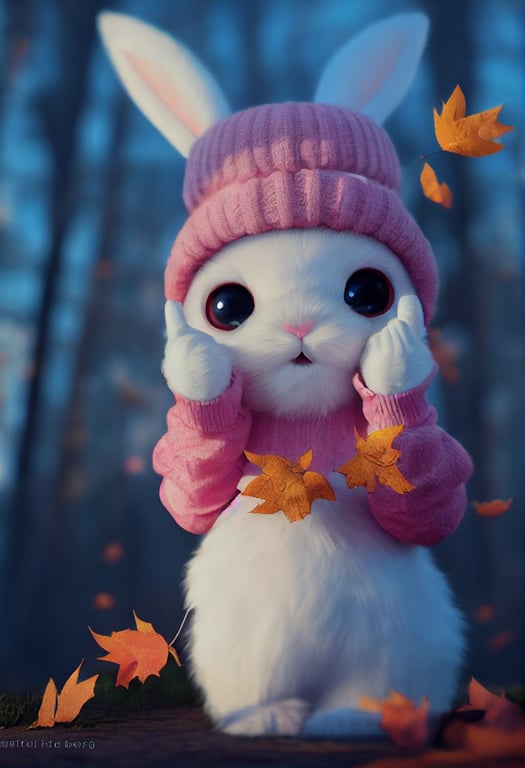 prompthunt: A cute little white rabbit, shiny white and fluffy, rabbit ...