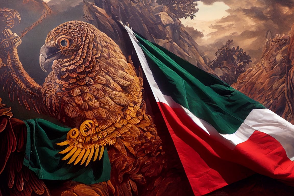 prompthunt: sello de la bandera mexicana, águila devorando una serpiente  intricate details, intricate design, hyperrealistic, hyper-detailed,  fantasy, Escudo Nacional de México ,sello de la bandera mexicana, águila  devorando una serpiente, inspira en