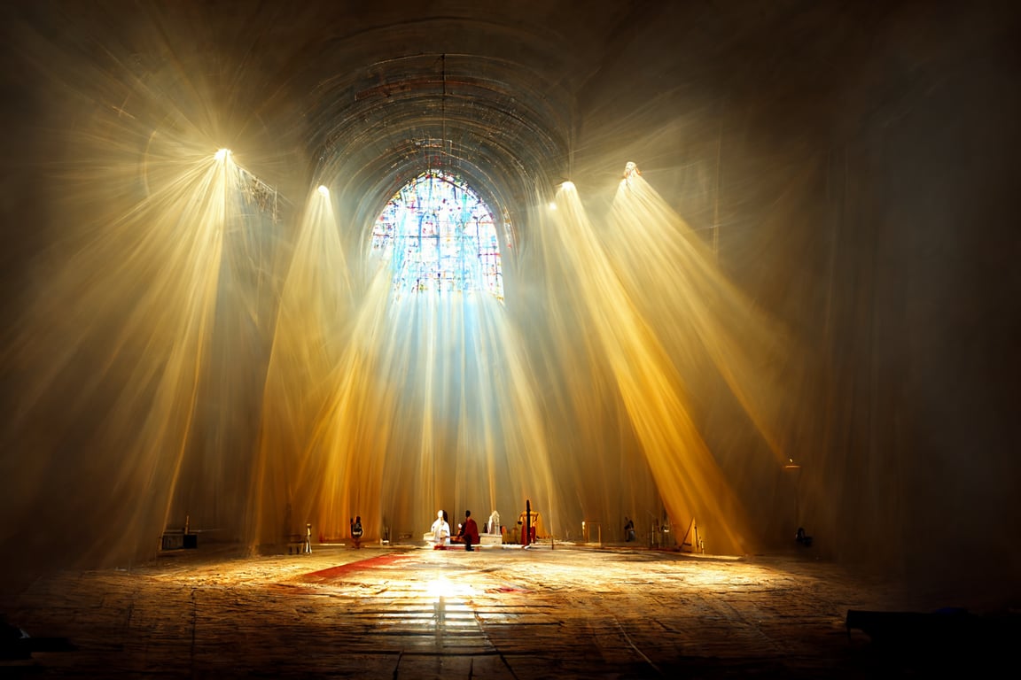 prompthunt: a space light, light,holy peaceful, stage, holy light,