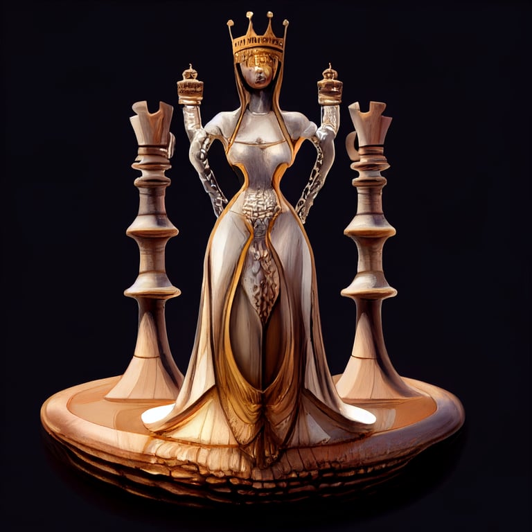 prompthunt-chess-piece-queen-human