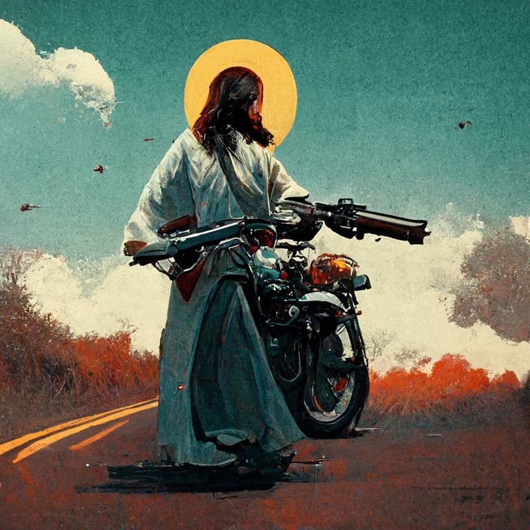 Jesus on a motorcycle new arrivals