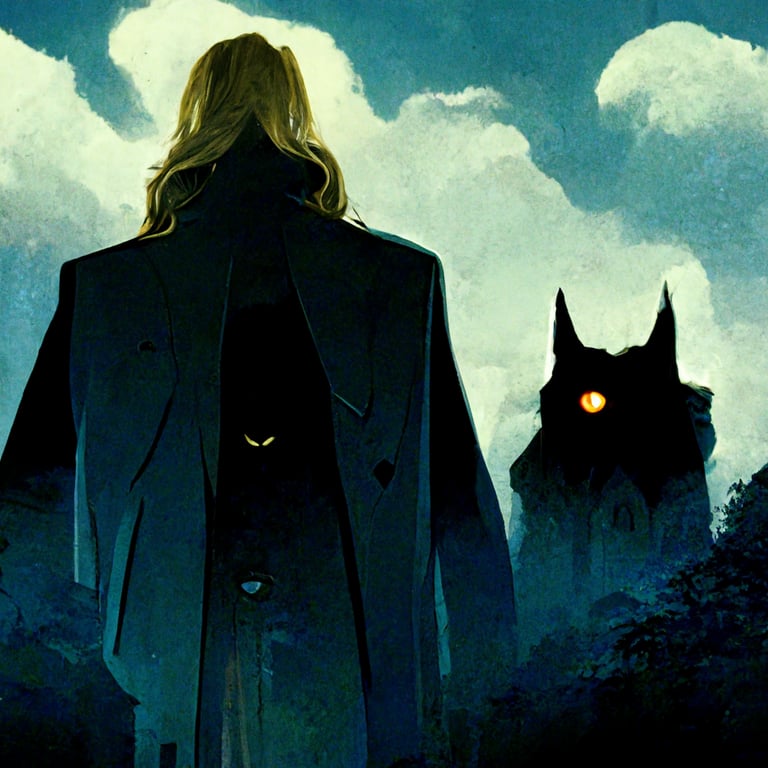 prompthunt: Alucard On a date with Buffy the Vampire Slayer Bruce Wayne is  jealous he's not a bat stuck in Castleton Castlevania hyper realistic  creative thinking video games in anime anime ghouls