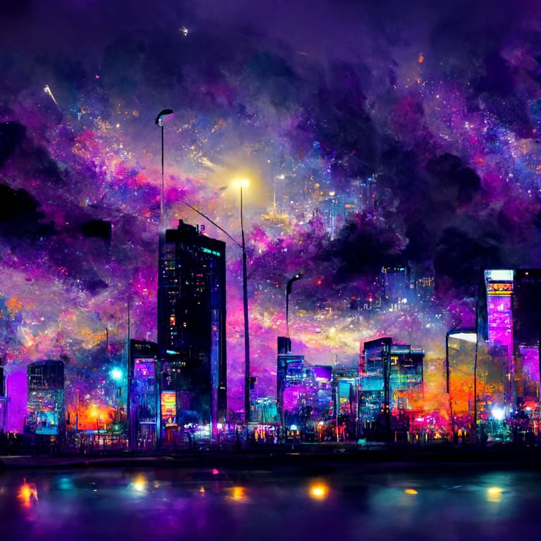 Beautiful Night Sky City