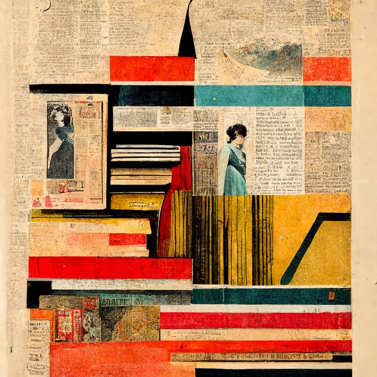 prompthunt: Sara fanelli collages using vintage magazines, ephemera,  graphic design, old masters paintings, interior design magazines, vintage  papers, etchings