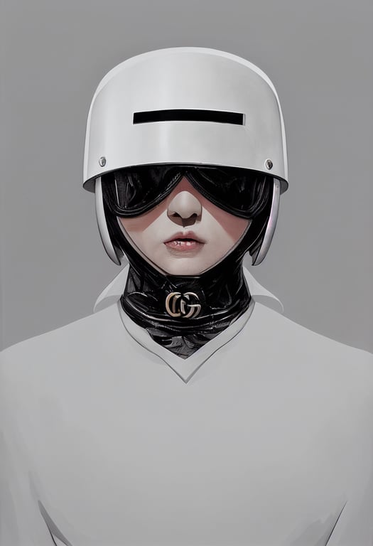 prompthunt: ghost, helmet, Gucci, fashion, clean white, minimalistic