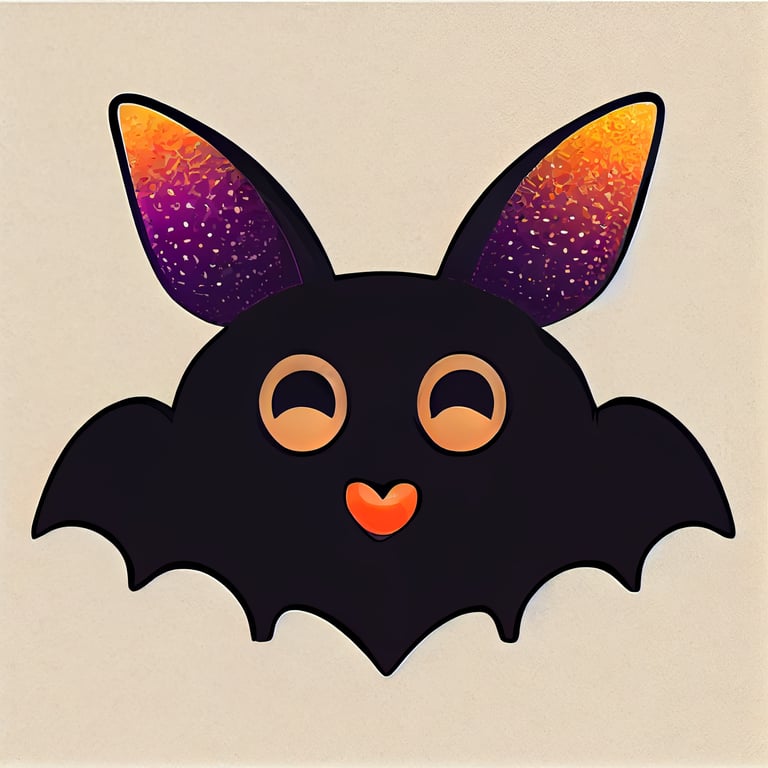 prompthunt cute little happy bat, spooky, halloween atmosphere, emoji
