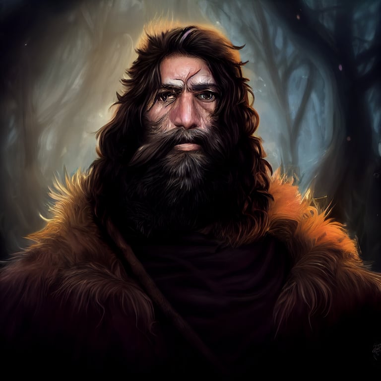 Prompthunt Druid Fantasy Character Grim Hairy Face Very Hairy 
