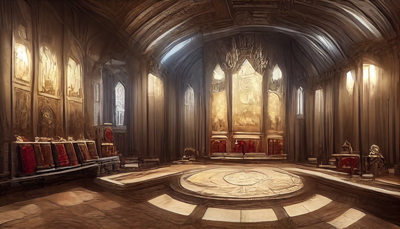 prompthunt inside gritty dark high fantasy great hall court throne