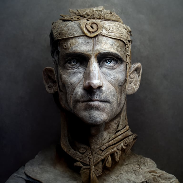 Ancient Roman Warrior Face